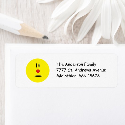 Smile Face Return Address Label (Insitu)