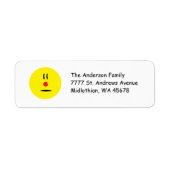 Smile Face Return Address Label (Voorkant)
