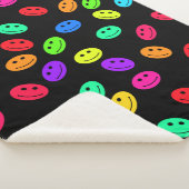 Smile Face sherpa blanket Deken (3/4)