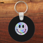 Smile Face Shirt Happy Smiling Face Rave Edm Music Sleutelhanger (Voorkant)