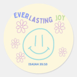 Smile Face Sticker/ jaren 90 esthetisch/ kleurrijk Ronde Sticker
