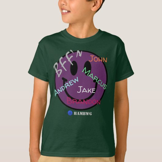 Smile Face T-shirt - BFF Plum Emoji (Voorkant)
