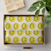 Smile Face Yellow Black White Happy Tissuepapier (Geschenk)