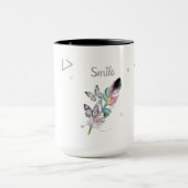 Smile Feather en Butterfly Cup Ontwerp Mok (Midden)