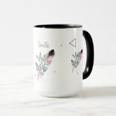 Smile Feather en Butterfly Cup Ontwerp Mok (Voorkant rechts)