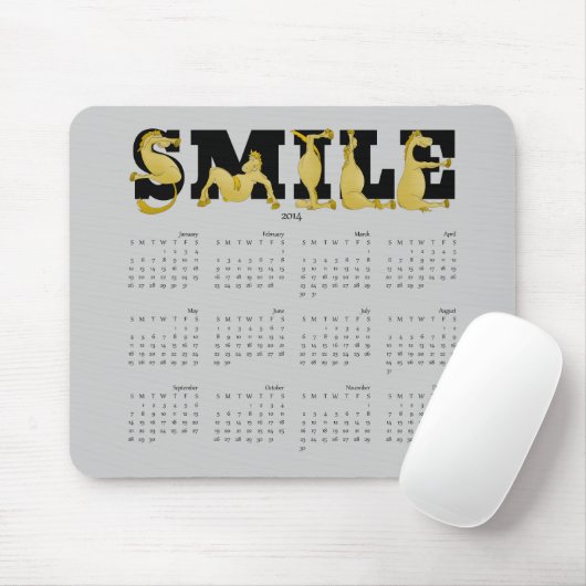SMILE flexibele pony kalender 2014 Muismat (Met muis)