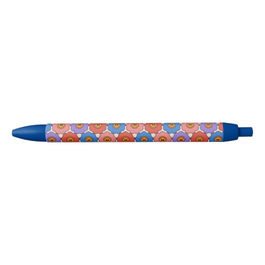 Smile Flowers Zwarte Inkt Pen (Voorkant)