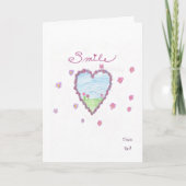 "Smile" Folded Greeting Card Kaart (Voorkant)