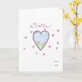 "Smile" Folded Greeting Card Kaart (Gele Bloem)