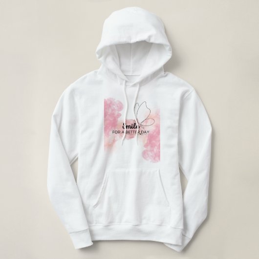 Smile For A Better Day Women Hoodie (Design voorkant)