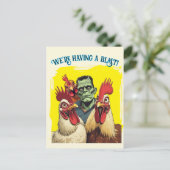 “Smile Frank” Cheesy Chicken Briefkaart (Staand voorkant)