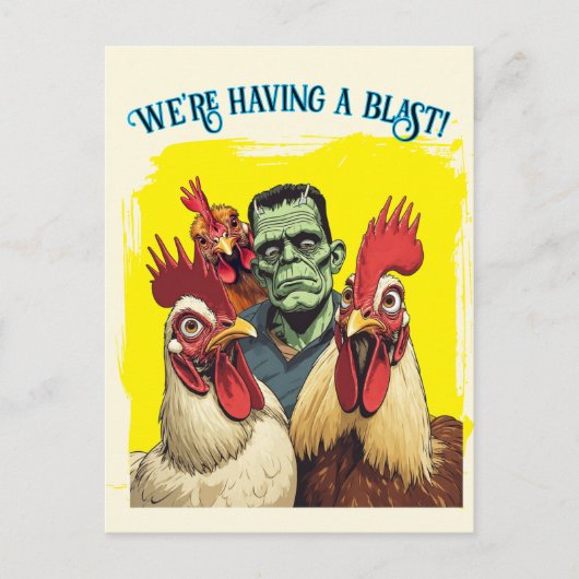 “Smile Frank” Cheesy Chicken Briefkaart (Voorkant)