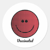 Smile - Fully Vaccinated - Pro Vaccine - Immune Ronde Sticker (Voorkant)