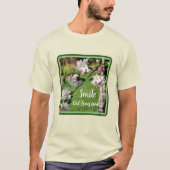 Smile God houdt van je bloesems Inspirerend T-shirt (Voorkant)