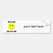 Smile god houdt van je bumper sticker (Voorkant)