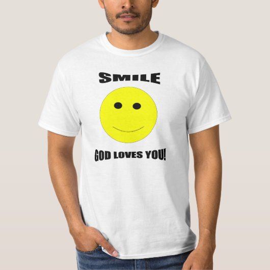 Smile God houdt van je Shirt (Voorkant)