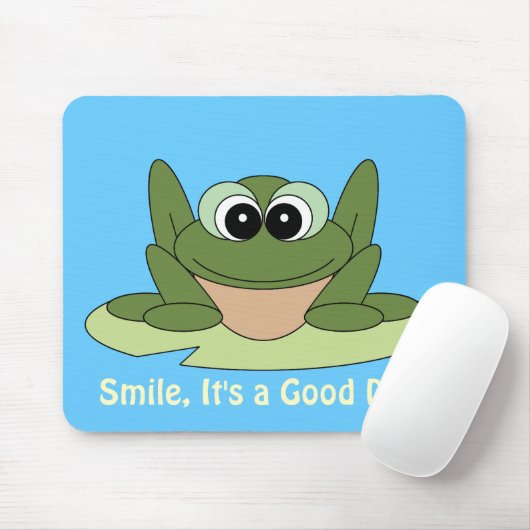 Smile Good Day Frog Mousepad Muismat (Met muis)