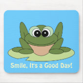 Smile Good Day Frog Mousepad Muismat (Voorkant)