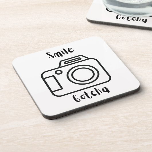 Smile Gotcha op een Bier Onderzetter (Linkerzijde)