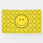 Smile Grin Face Yellow Happy Spandoek (Horizontaal)
