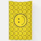 Smile Grin Face Yellow Happy Spandoek (Verticaal)