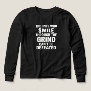 Smile grind gym motivatie citaat met witte tekst