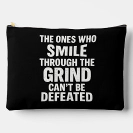 Smile grind gym motivatie citaat met witte tekst etui