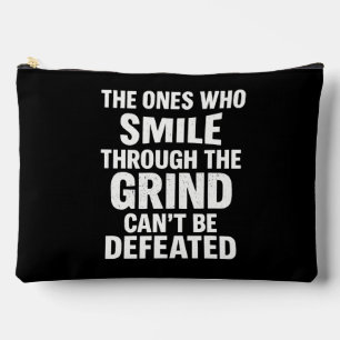 Smile grind gym motivatie citaat met witte tekst etui