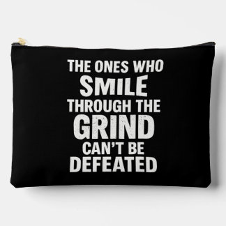 Smile grind gym motivatie citaat met witte tekst etui