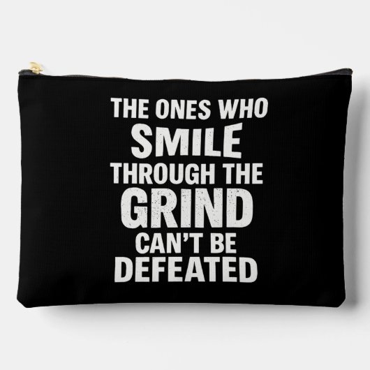 Smile grind gym motivatie citaat met witte tekst etui (Voorkant)