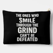 Smile grind gym motivatie citaat met witte tekst etui (Achterkant)