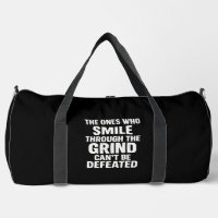 Smile grind gym motivatie citaat met witte tekst
