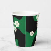 Smile - Groen, Cream en Zwart Papieren Bekers (Rechts)