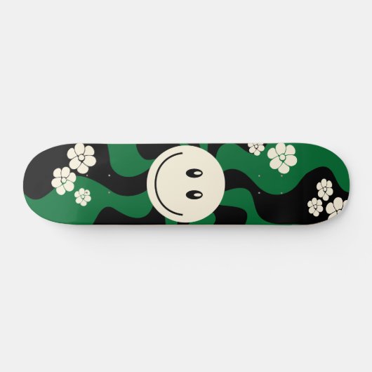 Smile - Groen, Cream en Zwart Persoonlijk Skateboard (Horizontaal)