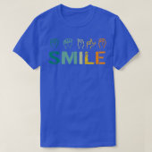 Smile Hand Sign Language Teachers Melanin Interpre T-shirt (Design voorkant)