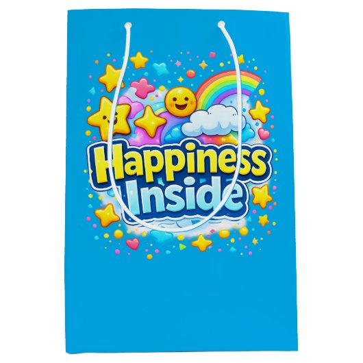 Smile, Happiness is Inside Medium Cadeauzakje (Voorkant)