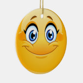 Smile Happy Face Friendship Ornamenet Keramisch Ornament (Rechts)