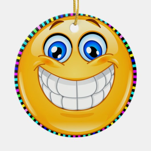 Smile Happy Face Friendship Ornamenet - SRF Keramisch Ornament (Voorkant)