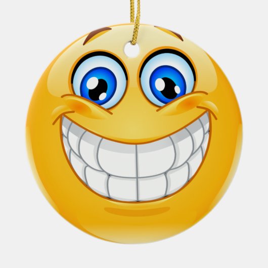 Smile Happy Face Friendship Ornamenet - SRF Keramisch Ornament (Voorkant)