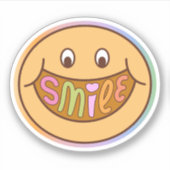 Smile Happy Face Leuke Sticker (Voorkant)