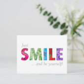 Smile Happy Quote 02 - Wees jezelf Briefkaart (Staand voorkant)