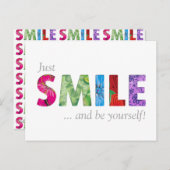 Smile Happy Quote 02 - Wees jezelf Briefkaart (Voorkant / Achterkant)