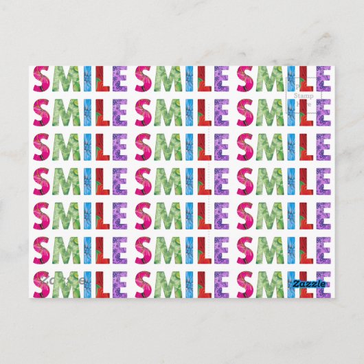 Smile Happy Quote 02 - Wees jezelf Briefkaart (Achterkant)