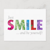 Smile Happy Quote 02 - Wees jezelf Briefkaart (Voorkant)