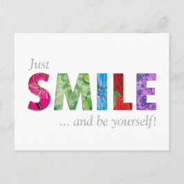 Smile Happy Quote 02 - Wees jezelf Briefkaart