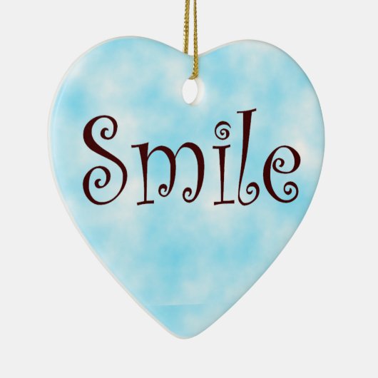 Smile-hartversiering Keramisch Ornament (Rechts)