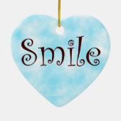 Smile-hartversiering Keramisch Ornament (Achterkant)