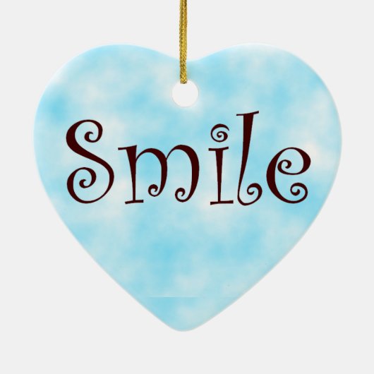 Smile-hartversiering Keramisch Ornament (Achterkant)