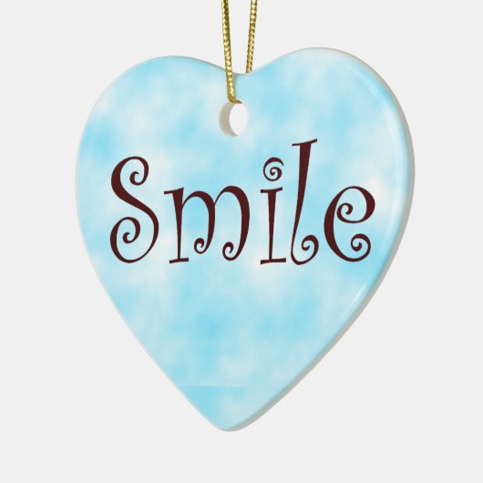 Smile-hartversiering Keramisch Ornament (Links)