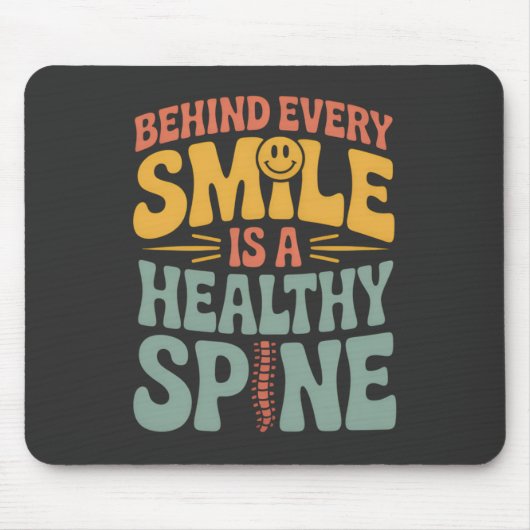 Smile Healthy Spine Chiropractor Quote Design Muismat (Voorkant)